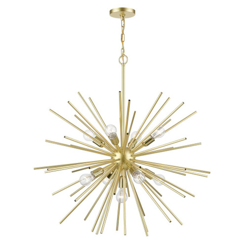 9 Light Soft Gold with Polished Brass Accents Foyer Pendant Chandelier (108|46176-33)