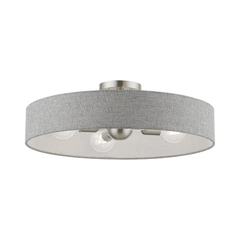 4 Light Brushed Nickel with Shiny White Accents Large Semi-Flush (108|46148-91)