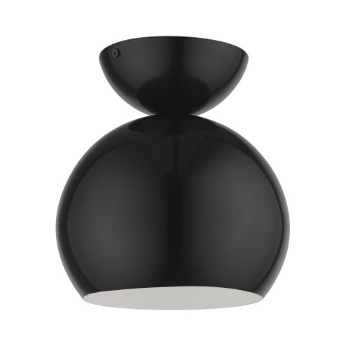 1 Light Shiny Black Globe Semi-Flush (108|45487-68)