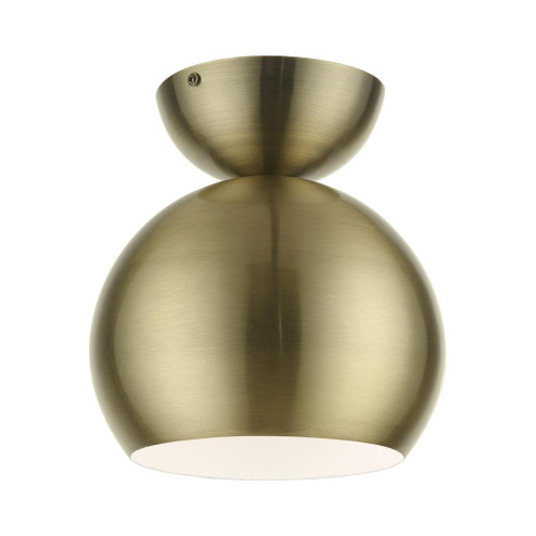 1 Light Antique Brass Globe Semi-Flush (108|45487-01)