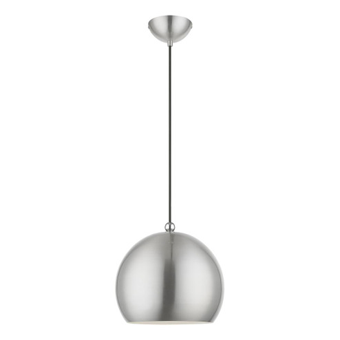 1 Light Brushed Nickel with Polished Chrome Accents Globe Pendant (108|45482-91)