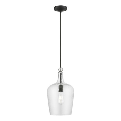 1 Light Black with Brushed Nickel Accent Single Pendant (108|41237-04)