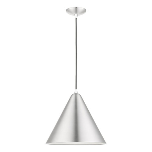 1 Light Brushed Aluminum with Polished Chrome Accents Pendant (108|41176-66)