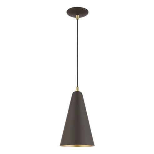 1 Light Bronze with Antique Brass Accents Mini Pendant (108|41175-07)