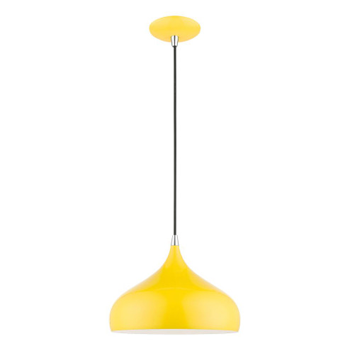 1 Light Shiny Yellow with Polished Chrome Accents Pendant (108|41172-82)