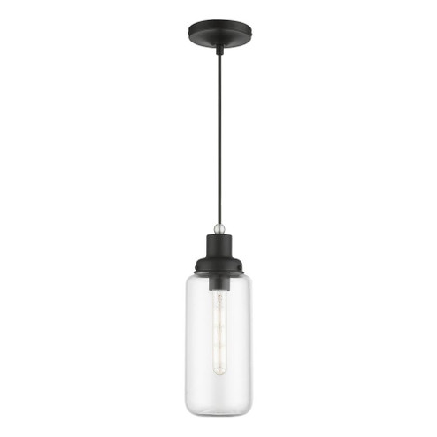 1 Light Black with Brushed Nickel Accent Mini Pendant (108|40614-04)