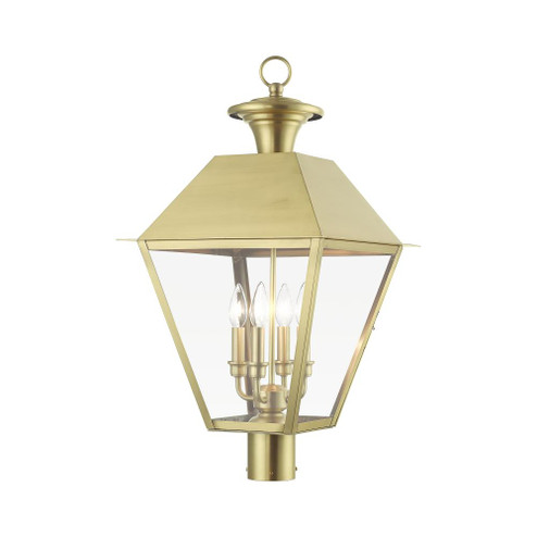 4 Light Natural Brass Outdoor Extra Large Post Top Lantern (108|27223-08)