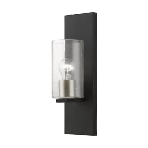 1 Light Black with Brushed Nickel Accents Wall Sconce (108|18471-04)