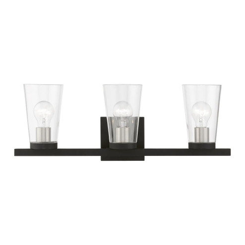 3 Light Black with Brushed Nickel Accents Vanity Sconce (108|17623-04)