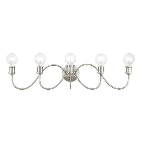 5 Light Brushed Nickel Large Vanity Sconce (108|16575-91)