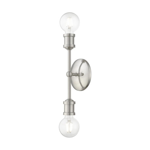 2 Light Brushed Nickel ADA Vanity Sconce (108|14422-91)