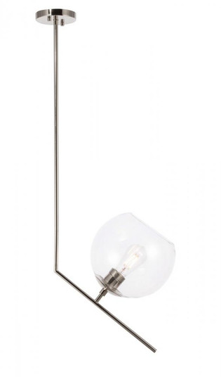 Ryland 1 light Chrome and Clear glass pendant (758|LD8033D10C)