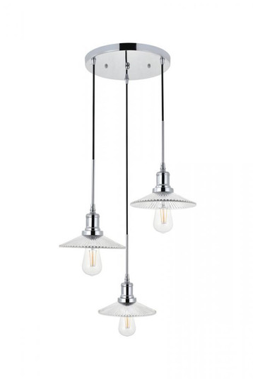 Waltz 3 light chrome Pendant (758|LD4040D19C)