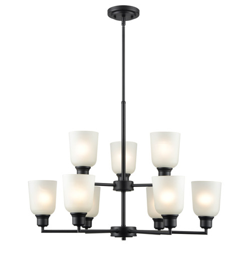 Amberle 9-Light Chandelier Ceiling Light Matte Black (670|2819-MB)