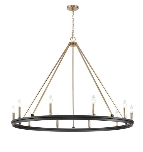 Carruth 1 - Light Chandelier Ceiling Light Matte Black Modern Gold (670|9510-MB/MG)