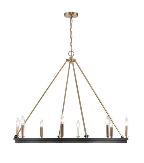 Carruth 8-Light Chandelier Ceiling Light Matte Black Modern Gold (670|9508-MB/MG)
