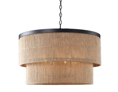 Whitsunday Two-tier Abaca Drum Chandelier (5578|H22117-6)