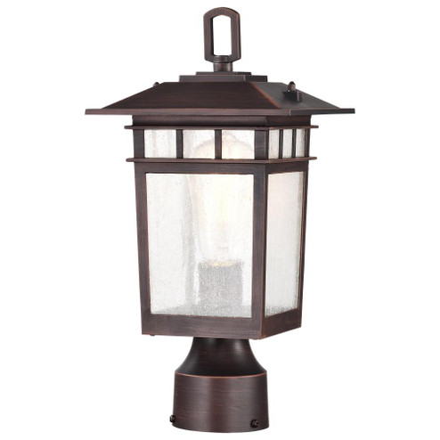 Cove Neck Collection Outdoor Medium 14 inch Post Light Pole Lantern; Rustic Bronze Finish with Clear (81|60/5955)