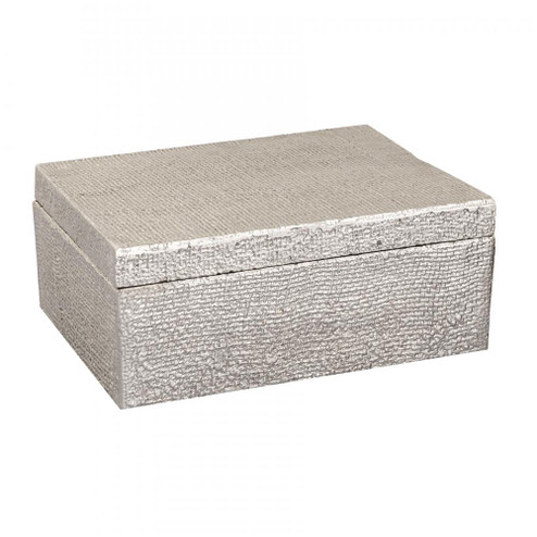 Square Linen Texture Box - Large Nickel (91|H0807-10665)