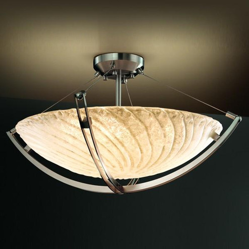 18'' LED Semi-Flush Bowl w/ Crossbar (254|GLA-9711-35-WHTW-NCKL-LED3-3000)