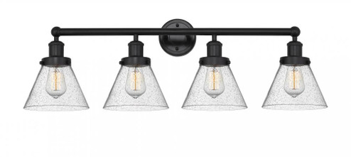 Cone - 4 Light - 35 inch - Matte Black - Bath Vanity Light (3442|616-4W-BK-G44)