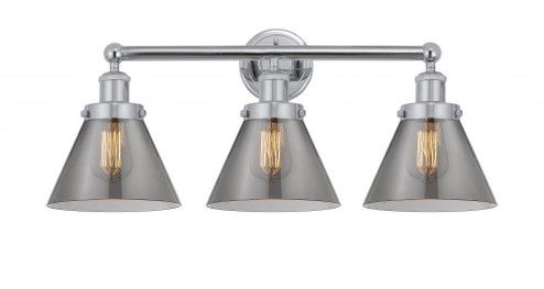Cone - 3 Light - 26 inch - Polished Chrome - Bath Vanity Light (3442|616-3W-PC-G43)