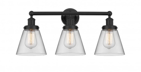 Cone - 3 Light - 24 inch - Matte Black - Bath Vanity Light (3442|616-3W-BK-G62)