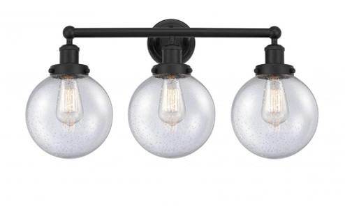 Beacon - 3 Light - 26 inch - Matte Black - Bath Vanity Light (3442|616-3W-BK-G204-8)