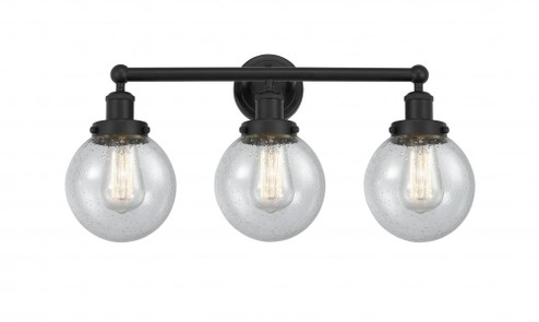 Beacon - 3 Light - 24 inch - Matte Black - Bath Vanity Light (3442|616-3W-BK-G204-6)