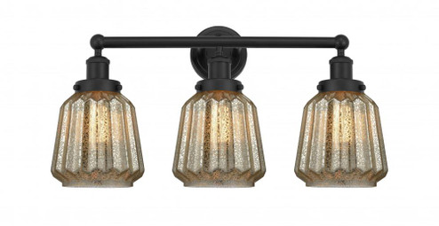 Chatham - 3 Light - 25 inch - Matte Black - Bath Vanity Light (3442|616-3W-BK-G146)