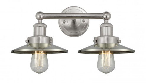 Railroad - 2 Light - 17 inch - Brushed Satin Nickel - Bath Vanity Light (3442|616-2W-SN-M2-SN)