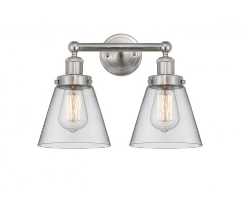 Cone - 2 Light - 15 inch - Brushed Satin Nickel - Bath Vanity Light (3442|616-2W-SN-G62)