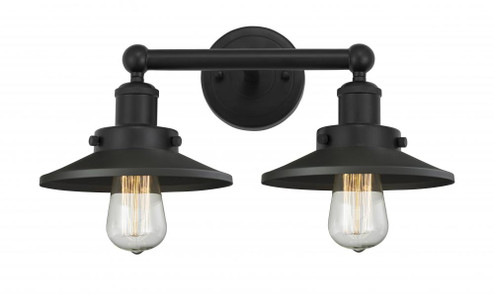 Railroad - 2 Light - 17 inch - Matte Black - Bath Vanity Light (3442|616-2W-BK-M6-BK)