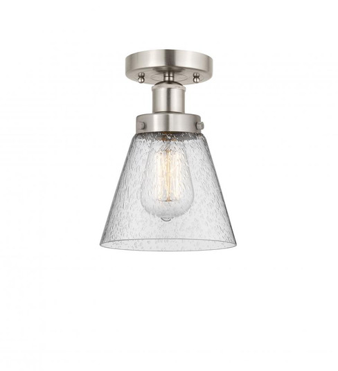 Cone - 1 Light - 6 inch - Brushed Satin Nickel - Semi-Flush Mount (3442|616-1F-SN-G64)