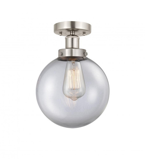 Beacon - 1 Light - 8 inch - Brushed Satin Nickel - Semi-Flush Mount (3442|616-1F-SN-G202-8)