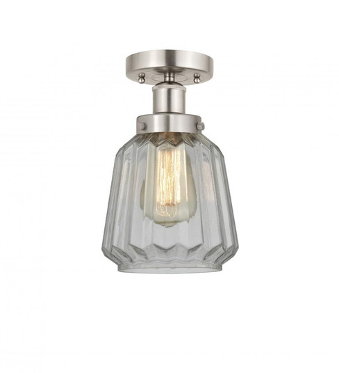 Chatham - 1 Light - 7 inch - Brushed Satin Nickel - Semi-Flush Mount (3442|616-1F-SN-G142)