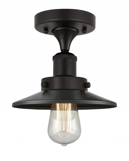 Railroad - 1 Light - 8 inch - Oil Rubbed Bronze - Semi-Flush Mount (3442|616-1F-OB-M5-OB)