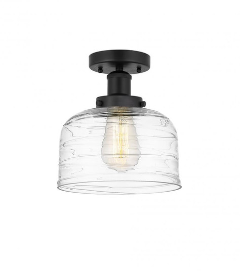 Bell - 1 Light - 8 inch - Matte Black - Semi-Flush Mount (3442|616-1F-BK-G713)