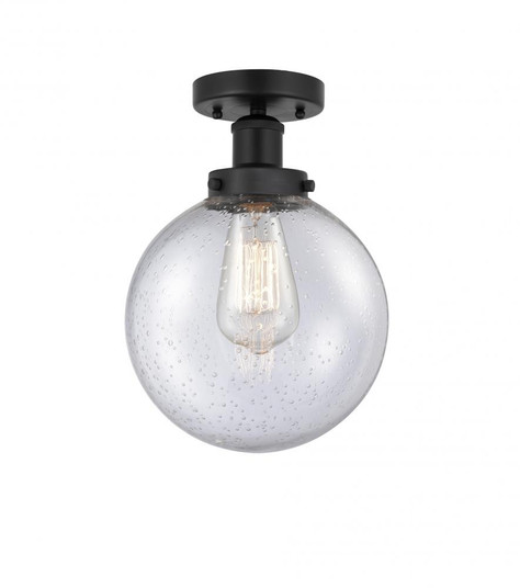 Beacon - 1 Light - 8 inch - Matte Black - Semi-Flush Mount (3442|616-1F-BK-G204-8)