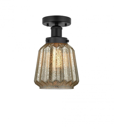 Chatham - 1 Light - 7 inch - Matte Black - Semi-Flush Mount (3442|616-1F-BK-G146)
