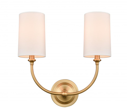 Giselle - 2 Light - 15 inch - Satin Gold - Sconce (3442|372-2W-SG-S1-LED)