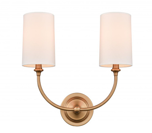 Giselle - 2 Light - 15 inch - Brushed Brass - Sconce (3442|372-2W-BB-S1-LED)