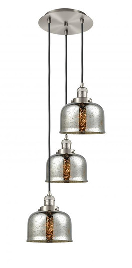 Cone - 3 Light - 14 inch - Brushed Satin Nickel - Cord hung - Multi Pendant (3442|113F-3P-SN-G78)