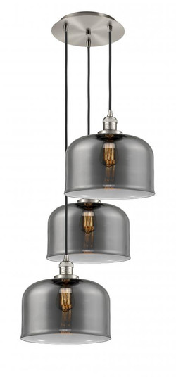 Cone - 3 Light - 18 inch - Brushed Satin Nickel - Cord hung - Multi Pendant (3442|113F-3P-SN-G73-L)