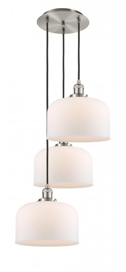 Cone - 3 Light - 18 inch - Brushed Satin Nickel - Cord hung - Multi Pendant (3442|113F-3P-SN-G71-L)