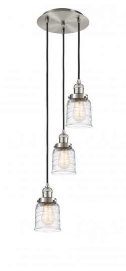 Bell - 3 Light - 12 inch - Brushed Satin Nickel - Cord hung - Multi Pendant (3442|113F-3P-SN-G513)