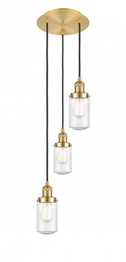 Dover - 3 Light - 11 inch - Satin Gold - Cord hung - Multi Pendant (3442|113F-3P-SG-G314)