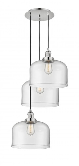 Cone - 3 Light - 18 inch - Polished Nickel - Cord hung - Multi Pendant (3442|113F-3P-PN-G72-L)