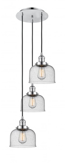 Cone - 3 Light - 14 inch - Polished Chrome - Cord hung - Multi Pendant (3442|113F-3P-PC-G74)