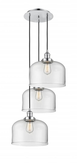 Cone - 3 Light - 18 inch - Polished Chrome - Cord hung - Multi Pendant (3442|113F-3P-PC-G72-L)